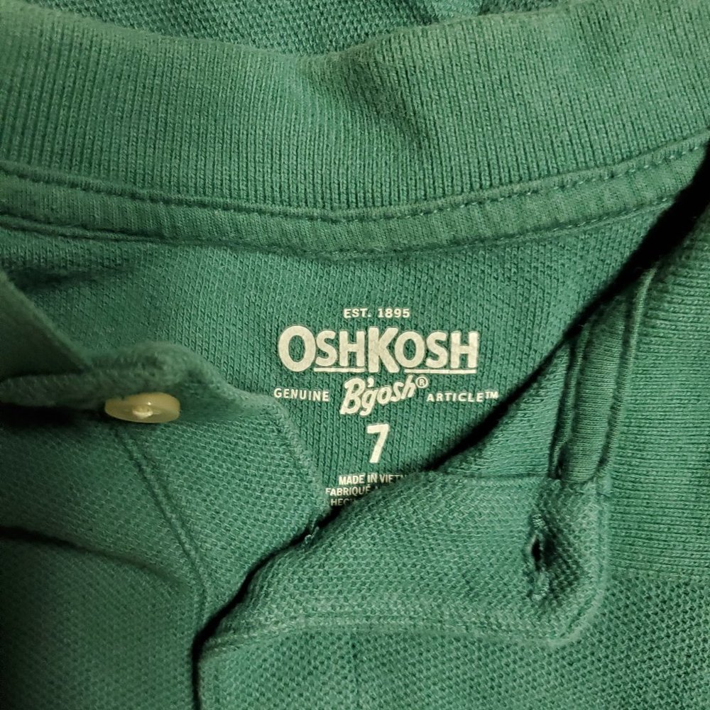 OshGosh B'Gosh Boys Green Polo Shirt Size 7
